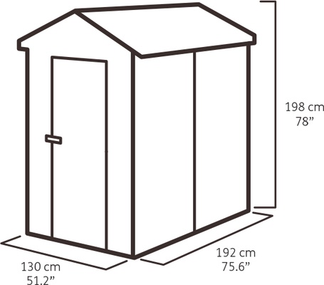 Caseta Keter Manor 4x6 S gris 198 x 192 x130 cm